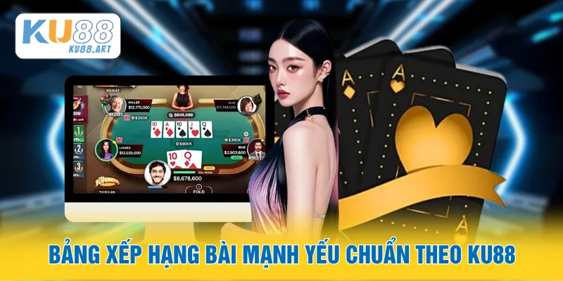 Poker - Khám Phá Thông Tin Thú Vị Về Game Casino 2 Bảng xếp hạng bài mạnh yếu chuẩn theo KU88