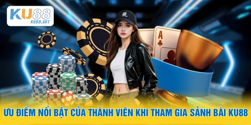 Các ưu điểm nổi bật của thành viên khi tham gia sảnh bài KU88