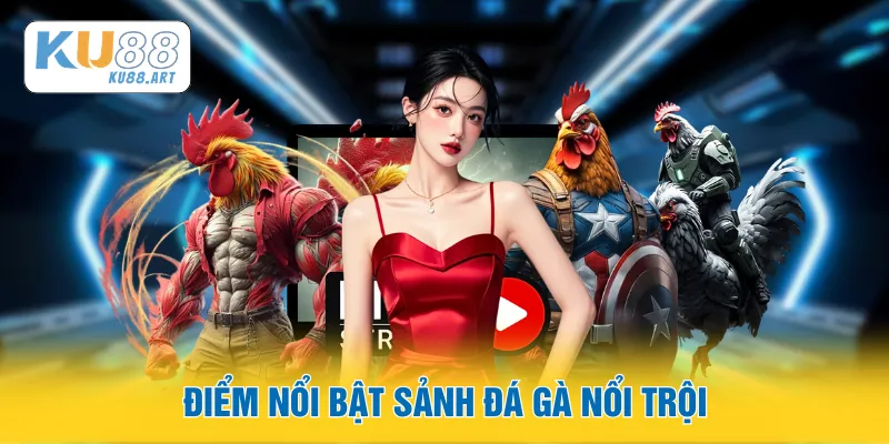 Điểm nổi bật sảnh đá gà nổi trội