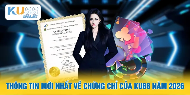 Thông tin mới nhất về chứng chỉ của KU88 năm 2026
